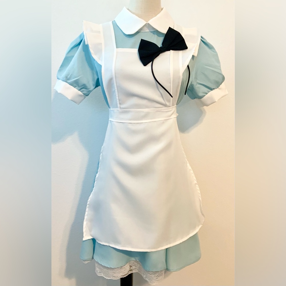 Alice In Wonderland /French Maids Women’s 3-Pc Costume Blue/White